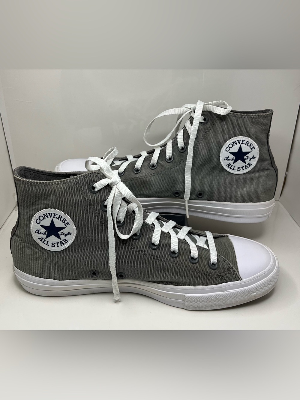Men's Converse Chuck Taylor All Star Gray High Top Sneakers Size 11
